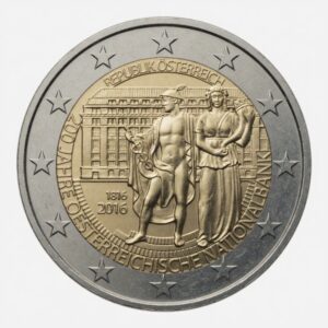 2 euros 200 ans de la Banque nationale d'Autriche - Autriche - 2016