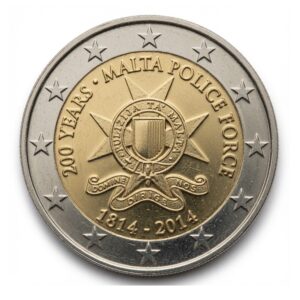 2 euros 200e anniversaire de la police maltaise - Malte - 2014