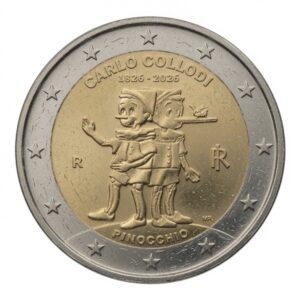2 euros 200e anniversaire naissance de Carlo Collodi – Pinocchio - Italie - 2026