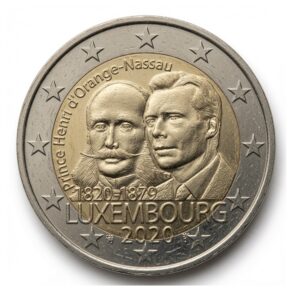 2 euros 200e anniversaire de la naissance du Prince Henri d’Orange-Nassau - Luxembourg - 2020