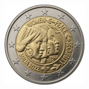 2 euros 22e anniversaire de la résolution 1325 de l’ONU – Femmes, paix et sécurité - Malte - 2022