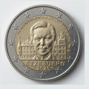 2 euros 25 ans de règne du Grand-Duc Henri - Luxembourg - 2025