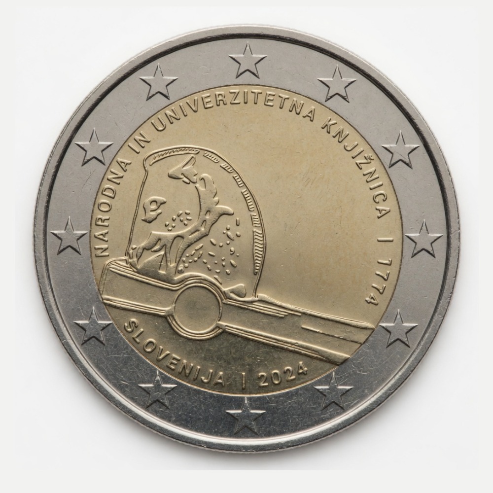 2 euros 250 ans de la Bibliothèque nationale et universitaire - Slovénie - 2024