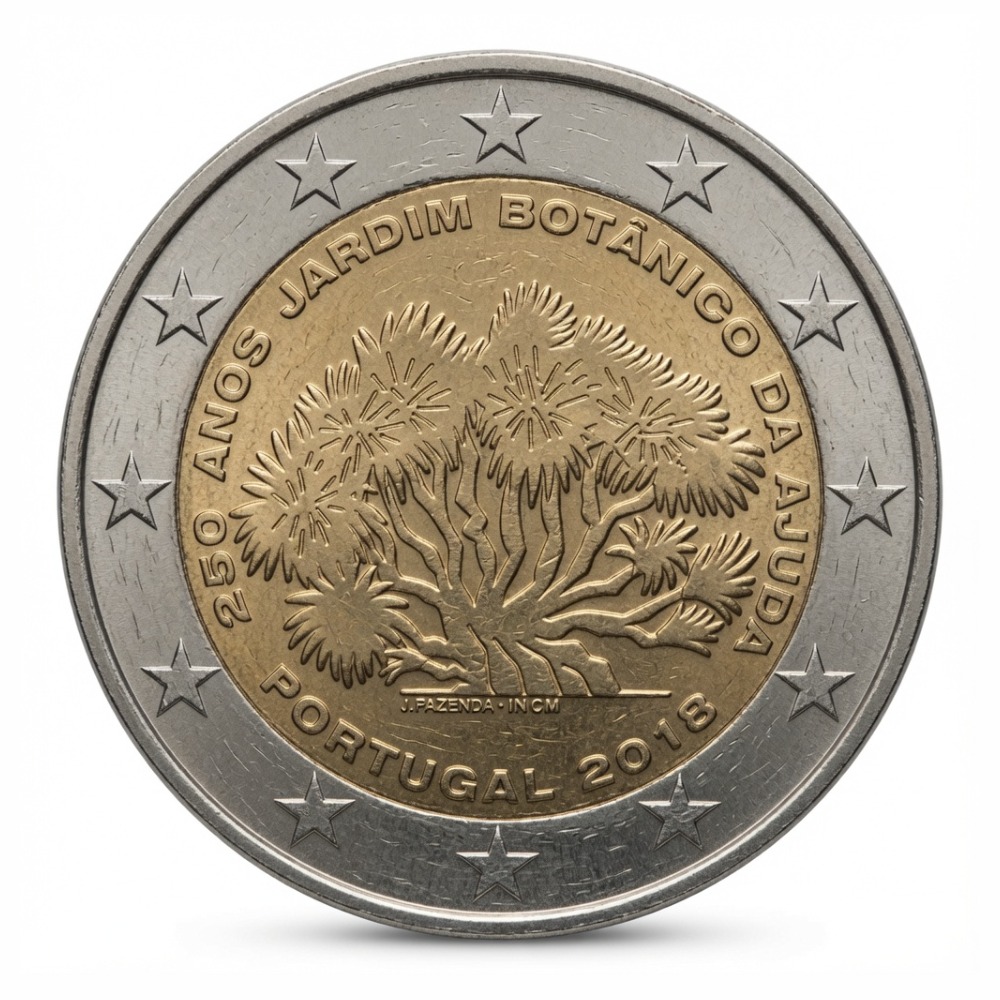 2 euros 250e anniversaire du Jardin botanique d’Ajuda - Portugal - 2018