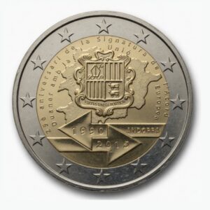 2 euros 25e anniversaire de l'accord douanier avec l'UE - Andorre - 2015