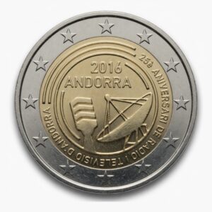 2 euros 25 ans de la radio-télévision publique - Andorre - 2016