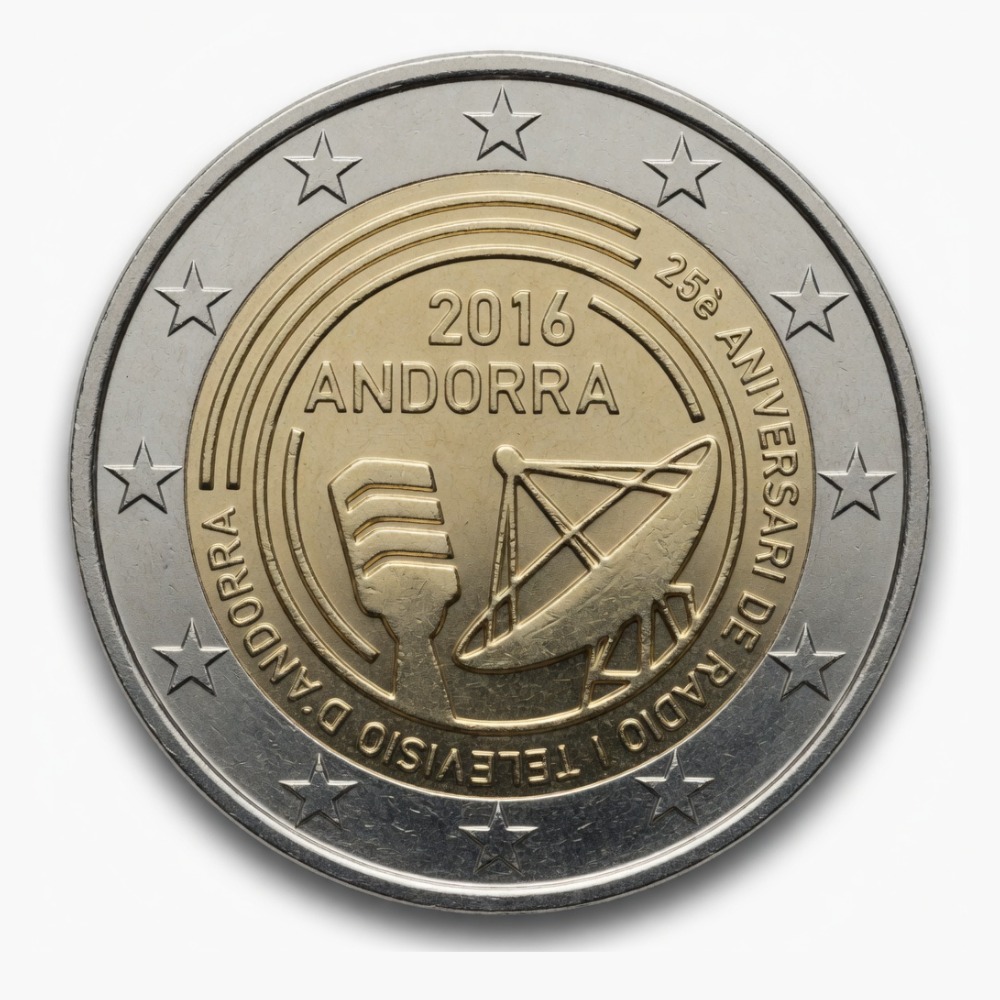 2 euros 25 ans de la radio-télévision publique - Andorre - 2016