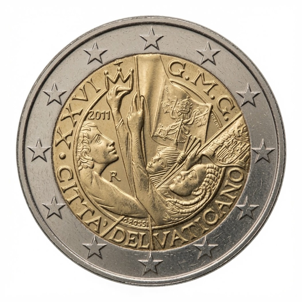 2 euros 26e Journées mondiales de la jeunesse (Madrid 2011) – Vatican – 2011