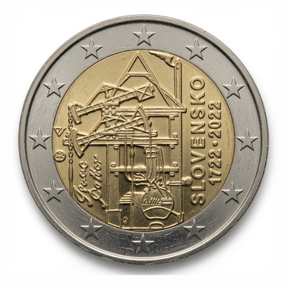 2 euro Atmosferische stoommachine – Slovakije 2022
