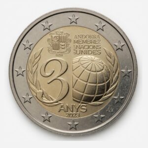 2 euros Adhésion à l'ONU – Andorre – 2023