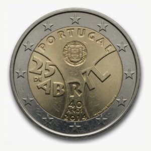 2 euros 40e anniversaire de la Révolution des Œillets - Portugal - 2014