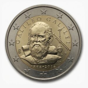 2 euros 450e anniversaire de la naissance de Galilée - Italie - 2014