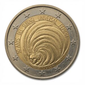 2 euros 50 ans du suffrage universel féminin - Andorre - 2020