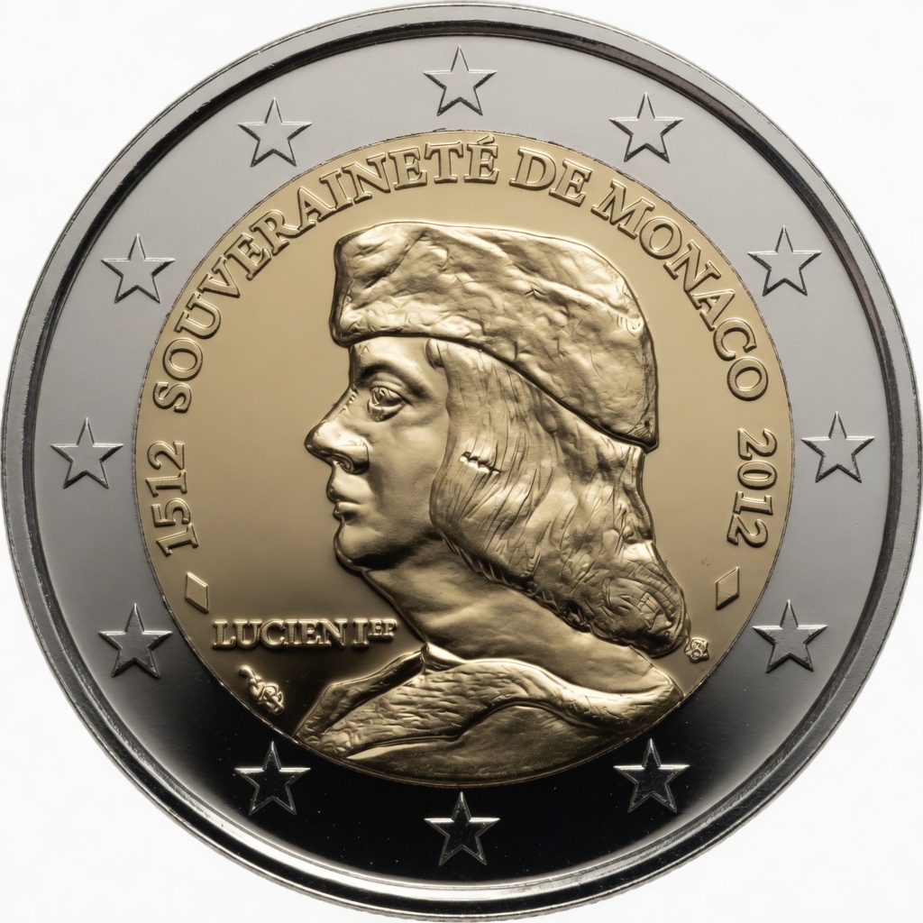 2 euros Monaco 2012 Lucien Ier souveraineté