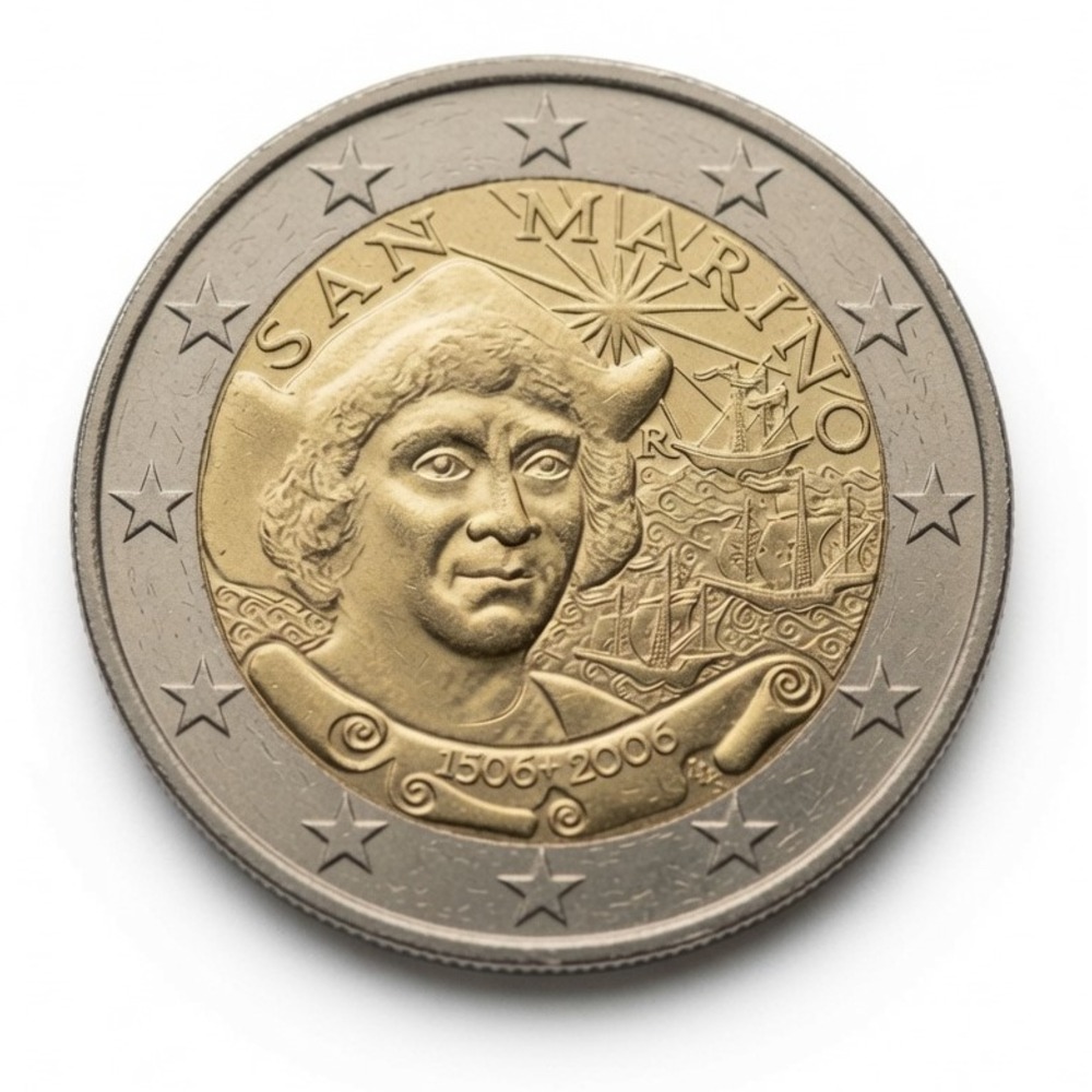 2 euros 500e anniversaire de la mort de Christophe Colomb - Saint-Marin - 2006