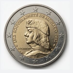 2 euros 500e anniversaire de la souveraineté de Monaco (Lucien Ier) – Monaco – 2012