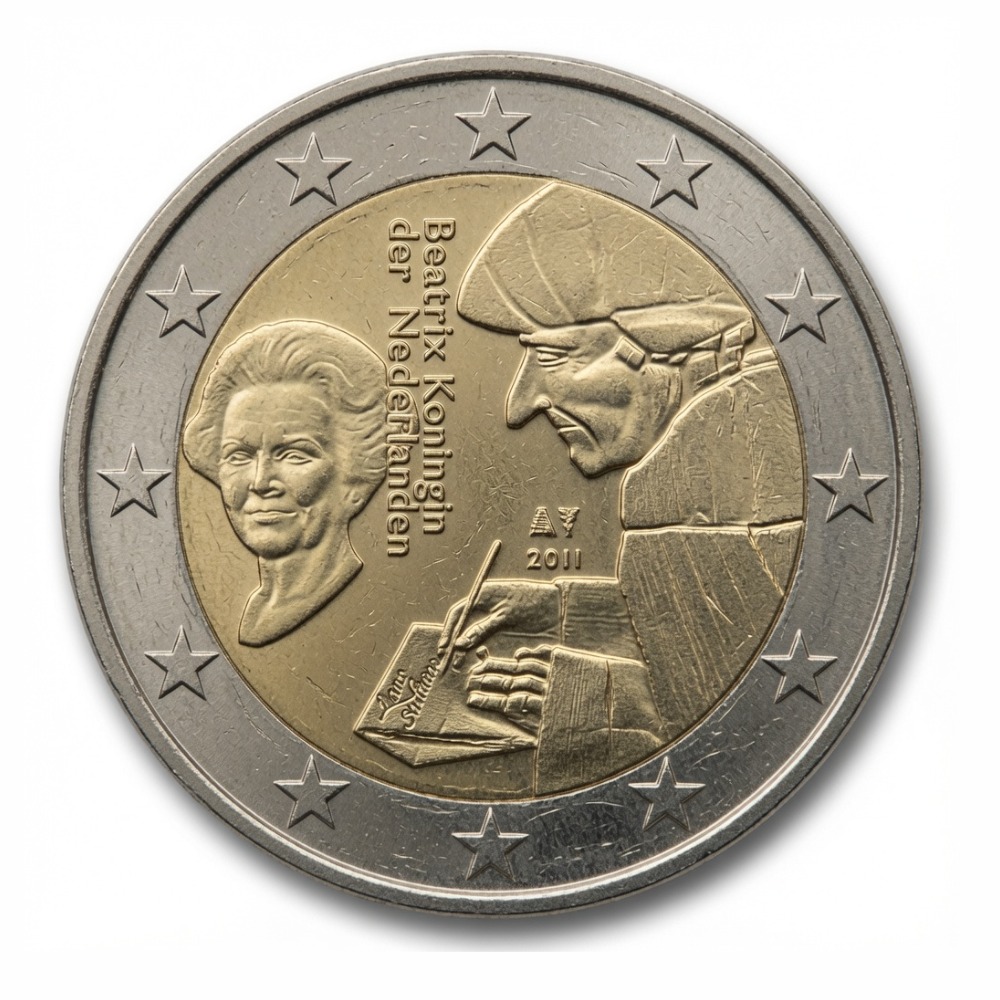 2 euros 500e anniversaire de l'Éloge de la Folie d'Érasme - Pays-Bas - 2011