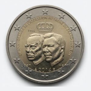 2 euros 50e anniversaire de l'accession au trône du Grand-Duc Jean - Luxembourg - 2014
