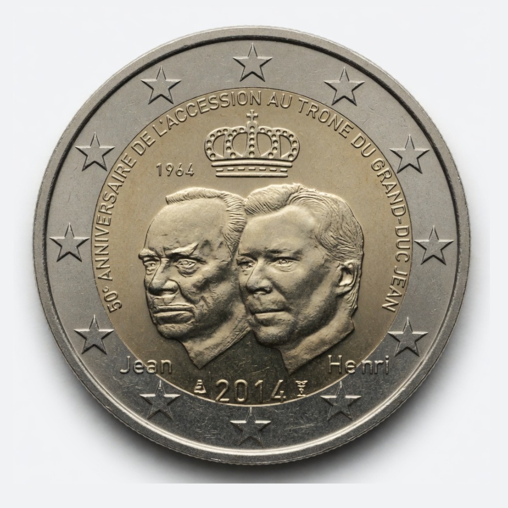 2 euros 50e anniversaire de l’accession au trône du Grand-Duc Jean – Luxembourg – 2014