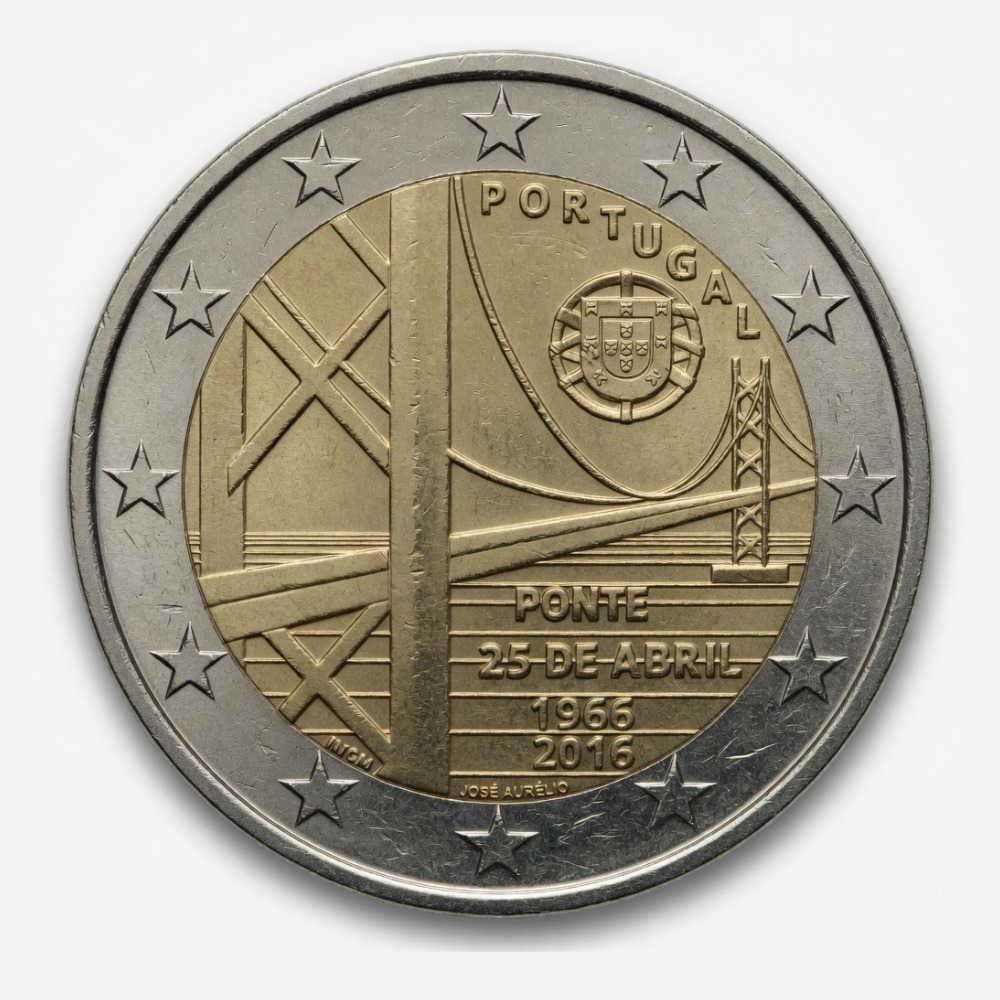2 euros Pont du 25 Avril - Portugal - 2016