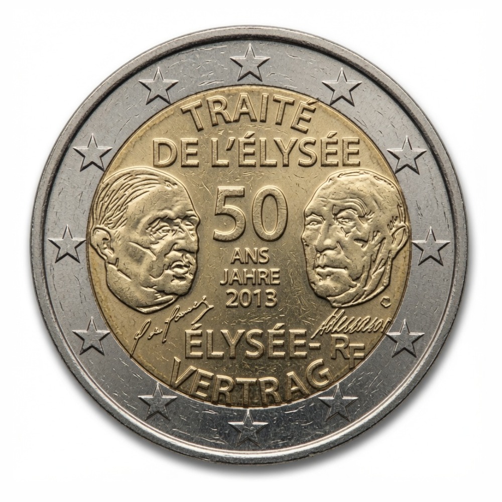2 euros 50e anniversaire du traité de l'Élysée - France - 2013