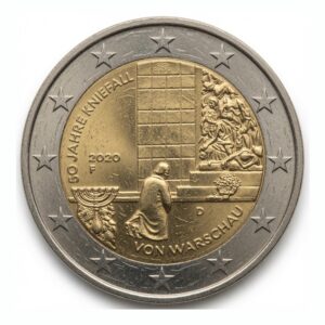 2 euros Willy Brandt à Varsovie - Allemagne - 2020