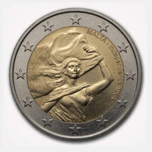 2 euros 50e anniversaire de l'indépendance de Malte - Malte - 2014