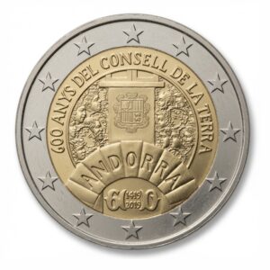 2 euros 600 ans du Conseil de la Terre - Andorre - 2019
