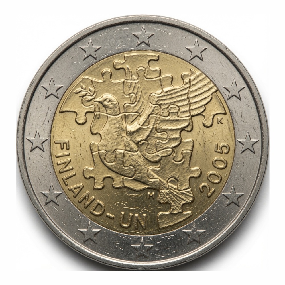 2 euros 60e anniversaire de l'ONU et 50e anniversaire de l'adhésion de la Finlande - Finlande - 2005