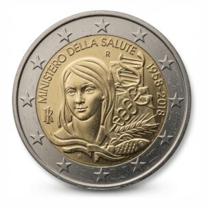 2 euros 60e anniversaire de la fondation du ministère de la Santé - Italie - 2018