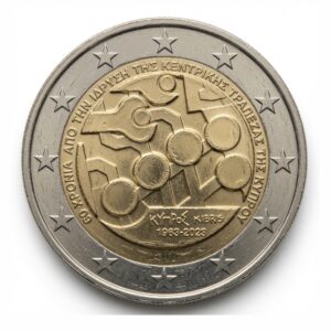 2 euros 60 ans de la Banque Centrale - Chypre - 2023