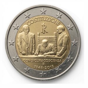 2 euros commémorative 70 ans de la constitution Italienne - Italie - 2018