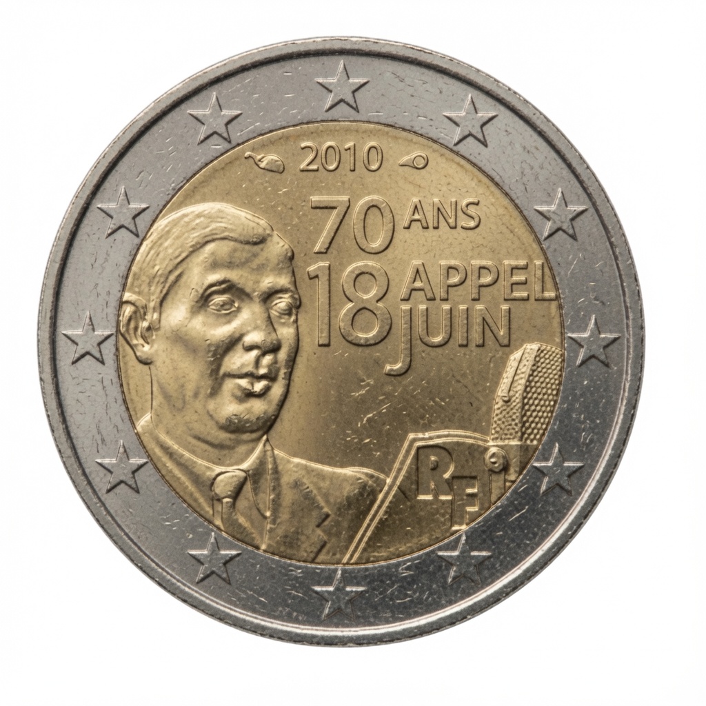 2 euro 70e verjaardag van de Oproep van 18 juni 1940 – Frankrijk – 2010
