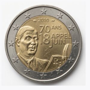 2 euros 70e anniversaire de l'Appel du 18 juin 1940 - France - 2010