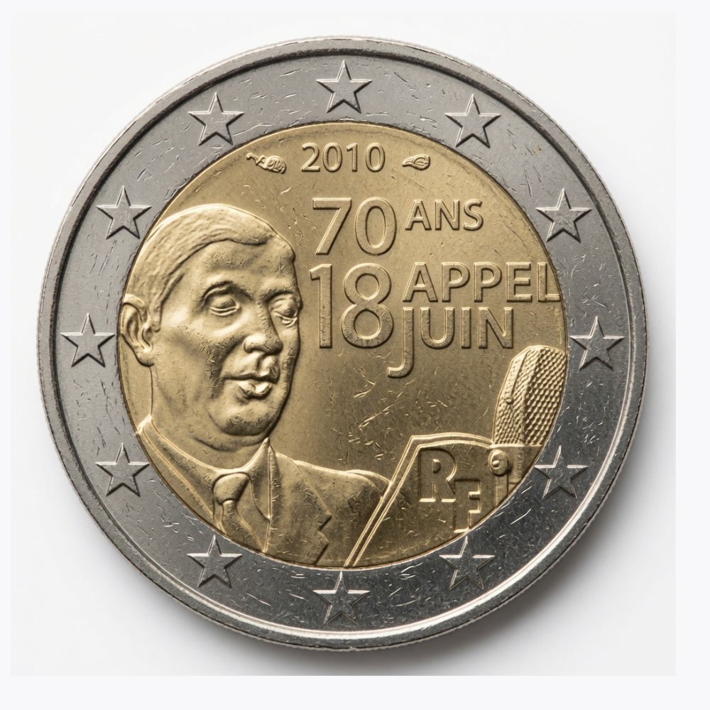 2 euro 70e verjaardag van de Oproep van 18 juni 1940 - Frankrijk - 2010