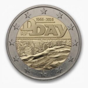 2 euros 70e anniversaire du Débarquement de Normandie - France - 2014