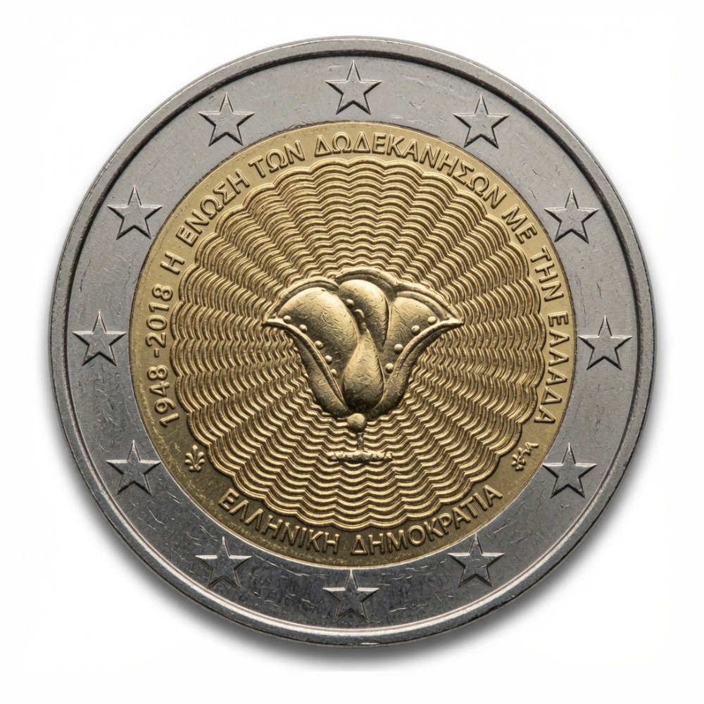 2 euros 70e anniversaire du rattachement du Dodécanèse à la Grèce - Grèce - 2018