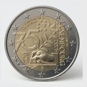 2 euros 75 ans de la déclaration Schuman - Luxembourg - 2025