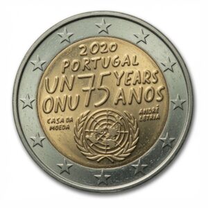2 euros 75e anniversaire des Nations unies - Portugal - 2020