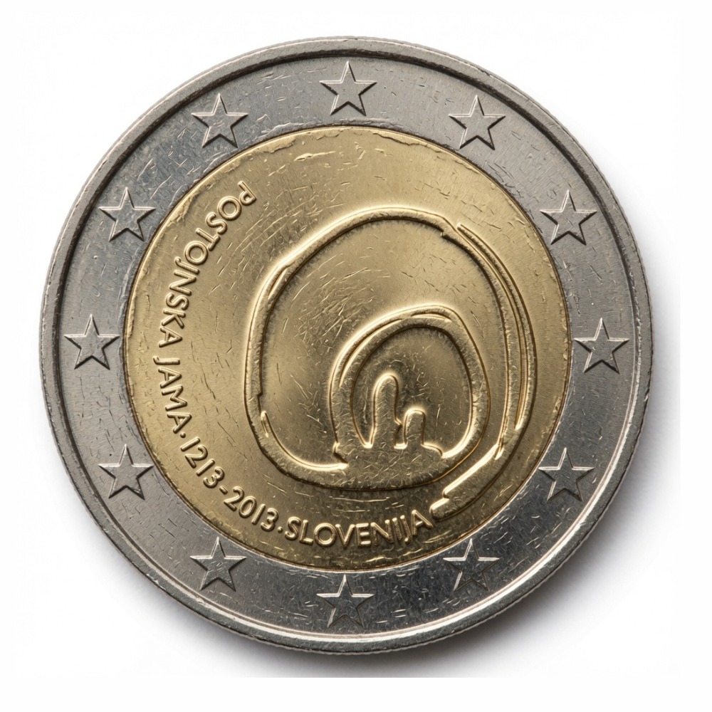 2 euros 800e anniversaire de la première visite de la grotte de Postojna - Slovénie - 2013