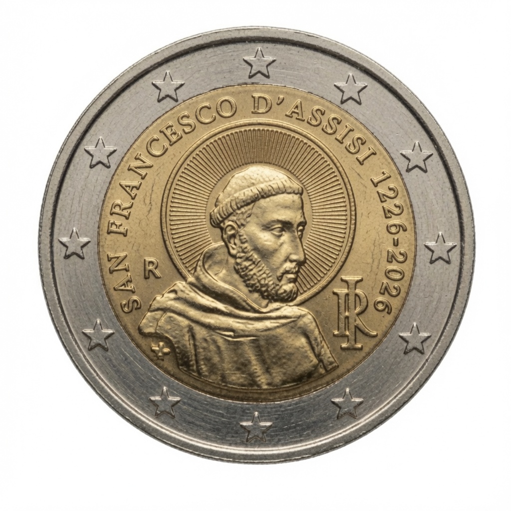 2 euros 800e anniversaire mort de Saint François d’Assise – Italie – 2026