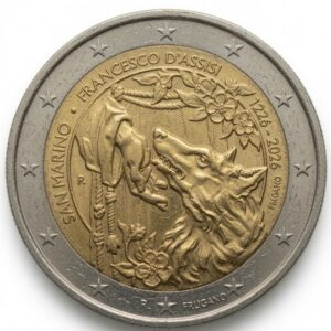 2 euros 800e anniversaire mort de Saint François d'Assise - Saint-Marin - 2026