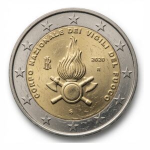 2 euros 80e anniversaire du Corps national des pompiers - Italie - 2020