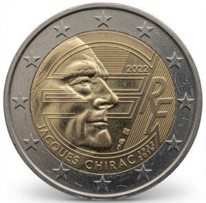 2 euro Jacques Chirac – Frankrijk 2022