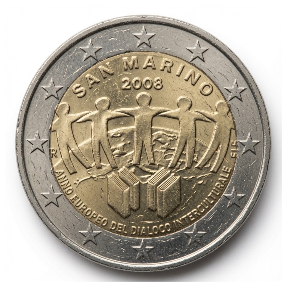2 euros Année européenne du dialogue interculturel - Saint-Marin - 2008