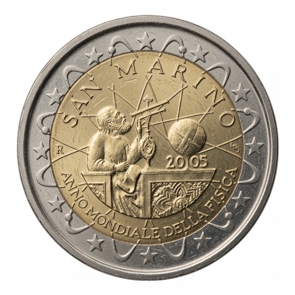 2 euros Année mondiale de la physique 2005 - Saint-Marin - 2005