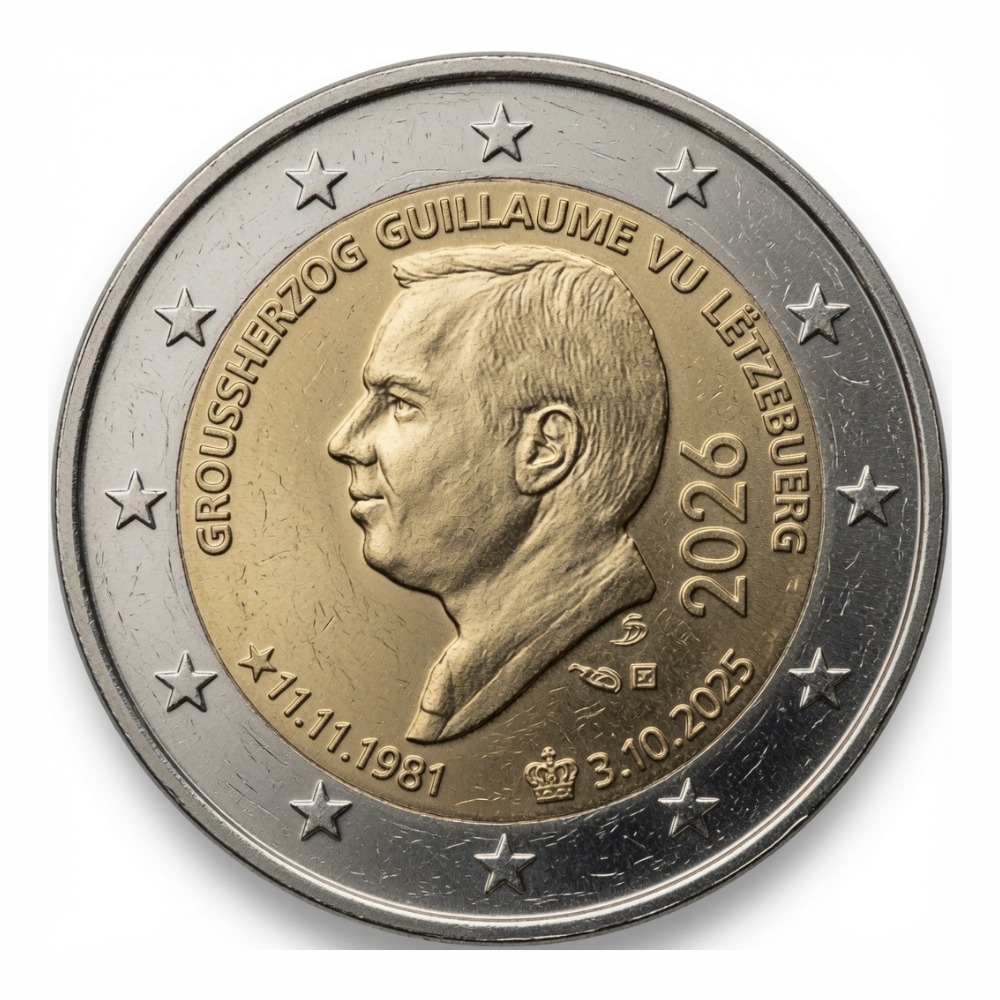 2 euros Anniversaire du Grand-Duc Guillaume V - Luxembourg - 2026