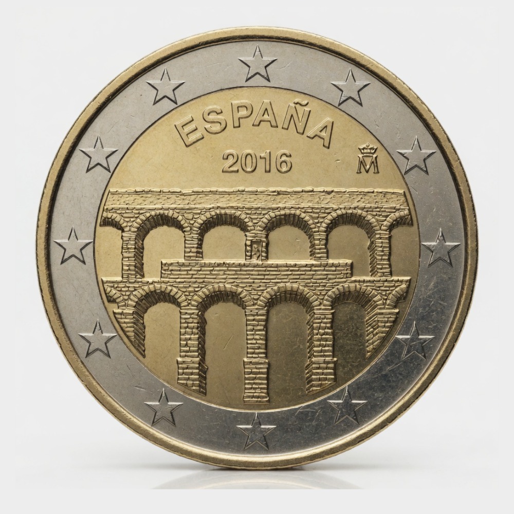 2 euros Aqueduc de Ségovie - Espagne - 2016