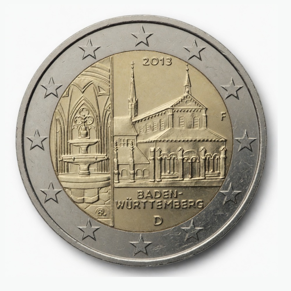 2 euros Bade-Wurtemberg – abbaye de Maulbronn (série des Länder) - Allemagne - 2013