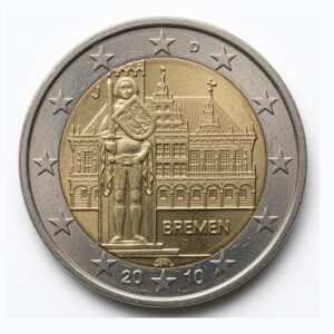 2 euros Brême – hôtel de ville et Roland (série des Länder) - Allemagne - 2010